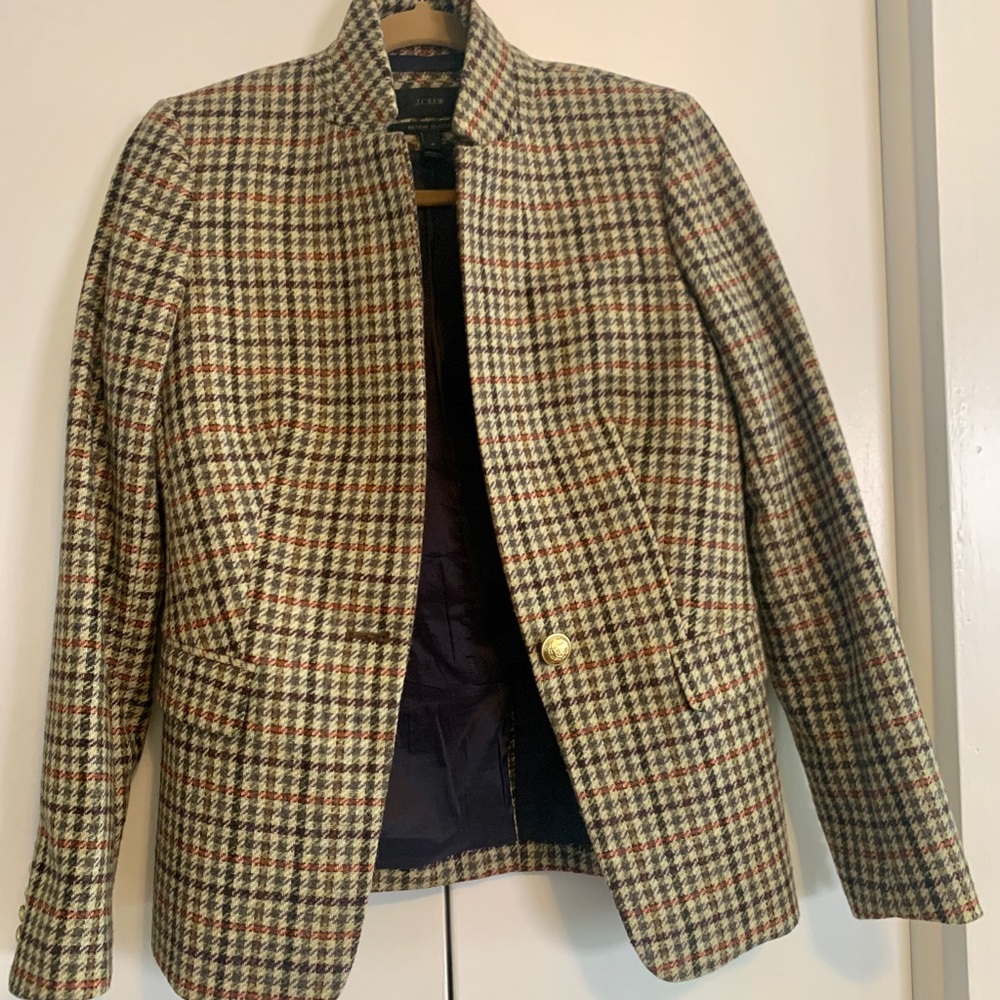 J Crew Plaid Blazer